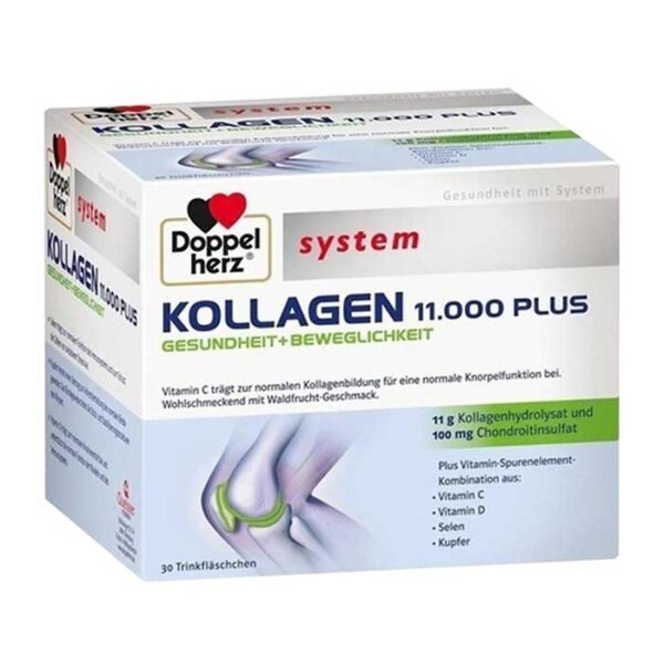 Doppelherz Kollagen 11.000 Plus Hộp 30 gói x 25ml - Collagen Thủy phân