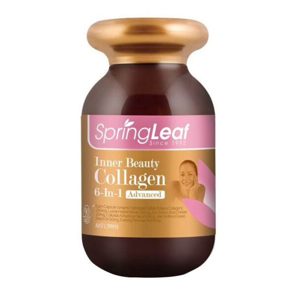 Inner Beauty Collagen 6 in 1 Advanced Spring Leaf 90 viên – Viên uống làm đẹp da