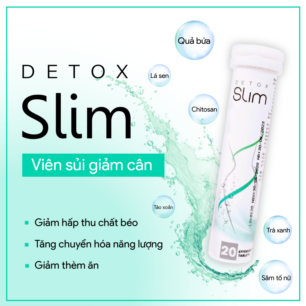 Detox Slim tuýp 20 viên – Viên sủi giảm cân